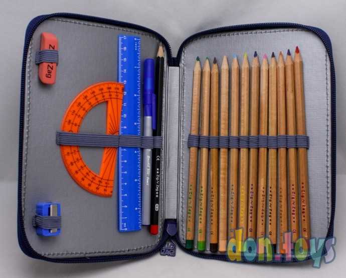 Пенал на молнии с наполнением клетка, фото 2