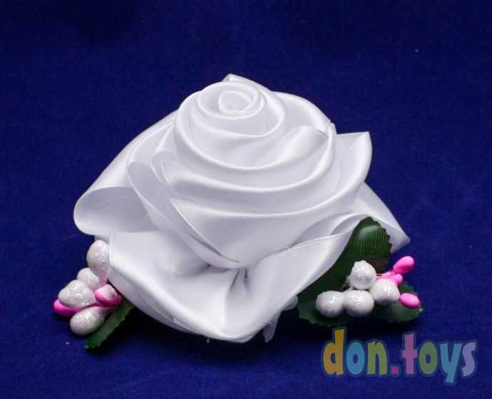 ​Заколка для волос Белая роза (объемная), фото 2