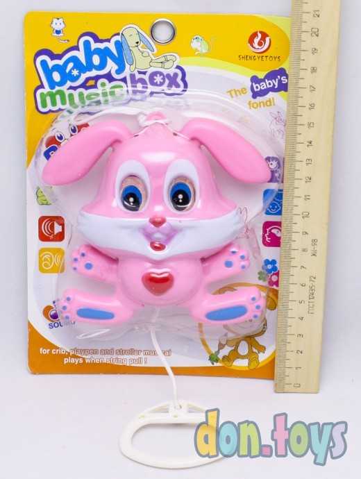 Подвеска погремушка механическая заводная Забавные животные - Зайчонок, фото 3