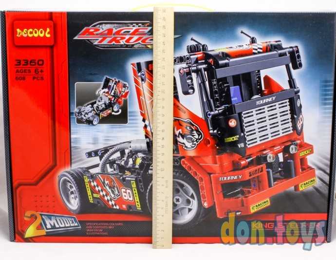 Конструктор 3360 (аналог Lego Technic 42041) "Гоночный грузовик" 608 дет ., фото 4