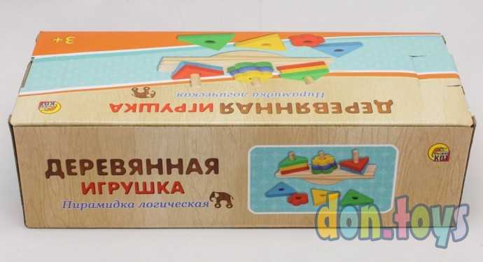 Пирамидка деревянная Формы и баланс, арт. ИД-1047, фото 4
