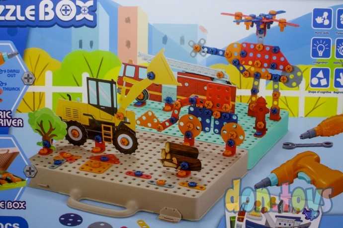 Конструктор- мозаика с трафаретами и шуруповертом, Транспорт, 331 деталь, фото 5