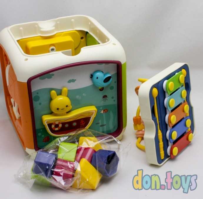 Развивающий куб с сортером и лабиринтом, фото 2