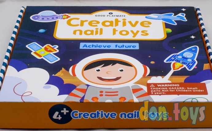 Деревянная развивающая игра: набор с молоточком и гвоздями: Космос., фото 7