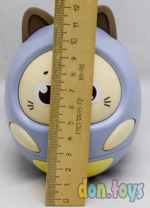 Музыкальная игрушка «Котик-неваляшка», звук, свет, цвет синий, арт. 6998134, фото 3