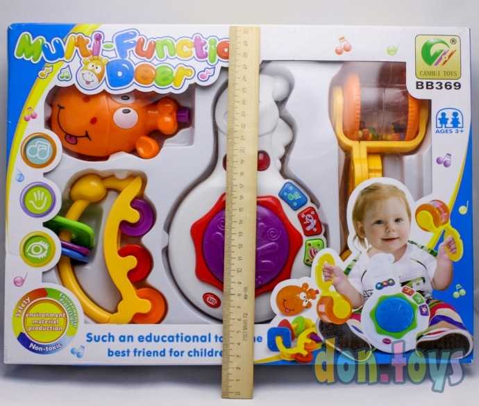 Жираф музыкальный каталка, свет, звук, каталка, арт. ВВ 369, фото 2