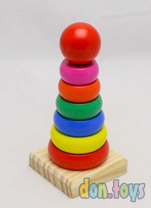 Деревянная пирамидка Семицветик, арт. 1030028, фото 5