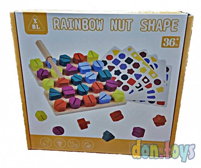 Деревянная развивающая игрушка Винтовые блоки, фото 1