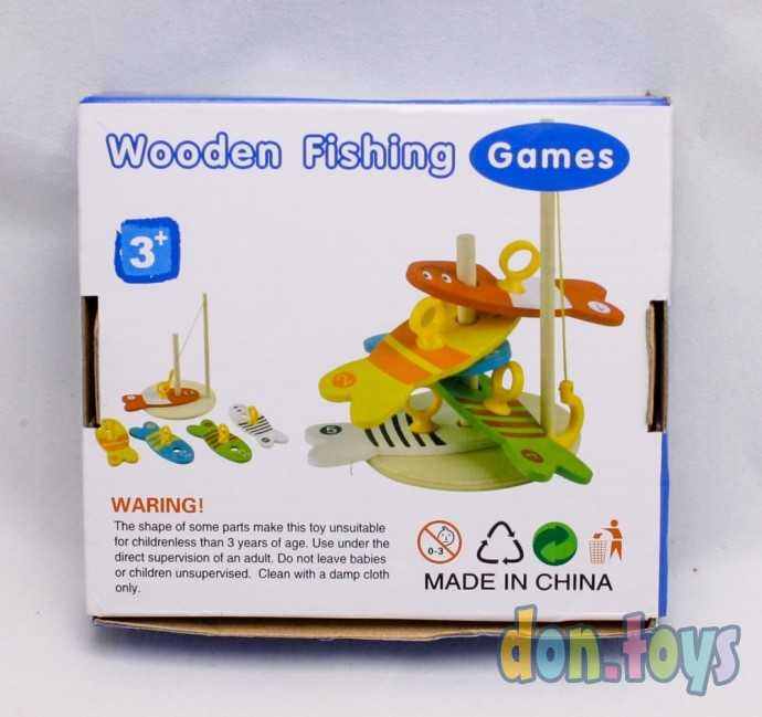 Деревянная рыбалка с колечками 4 рыбки, Wooden Fishing, арт. 779064, фото 3