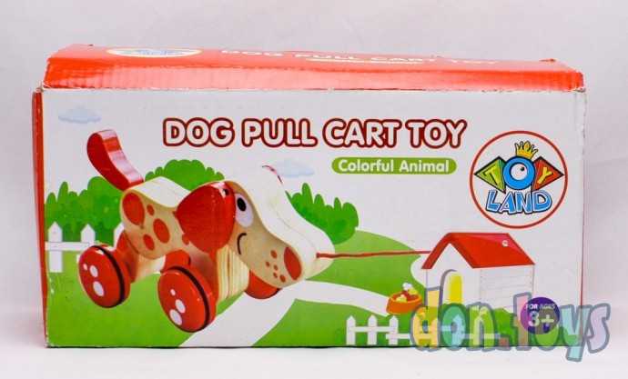 Деревянная игрушка Каталка Собачка, арт. MD0988, фото 3