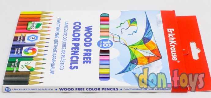 Карандаши 18 цветов, ErichKrause, пластик, шестигранные, 3,0 мм грифель, арт. 7557368, фото 4