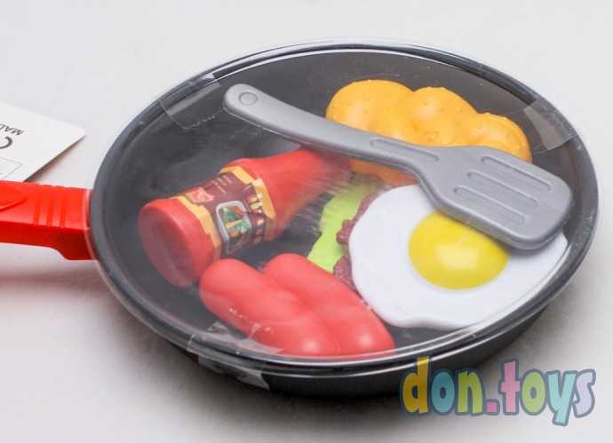 Игровой набор Посуда: сковорода с продуктами, 8 шт., арт. 13548105, фото 4