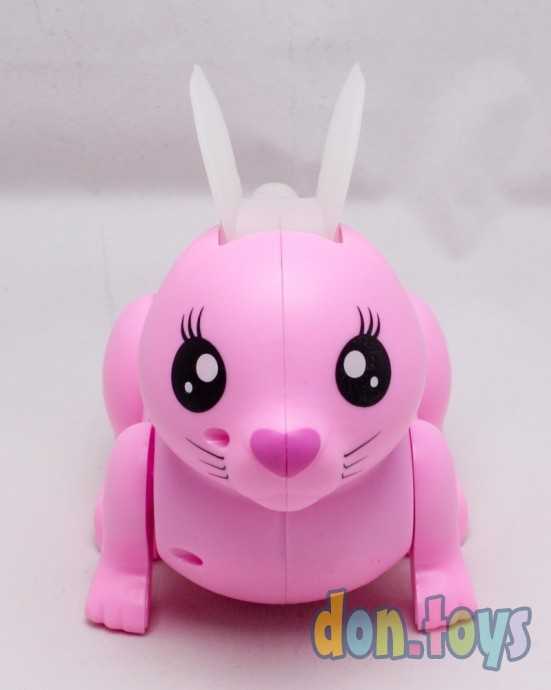 Игрушка развивающая Зайчик светящ. уши и хвост, прыгает, поет, арт. 99777-1, фото 5