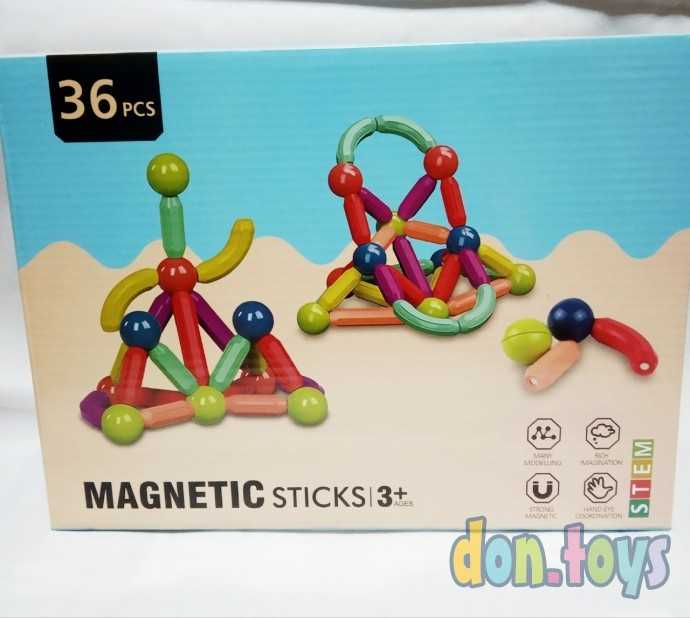 Магнитный конструктор Magnetic Sticks, 36 деталей, фото 1