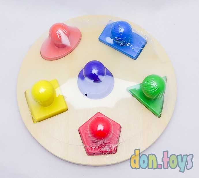 Деревянный диск сортер Геометрия, фото 6