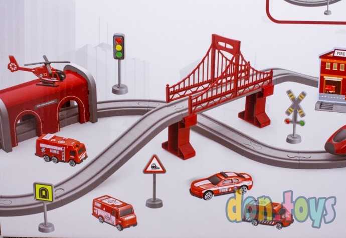 Железная дорога «Экспресс», 66 деталей, работает от батареек, арт. 6904736, фото 7