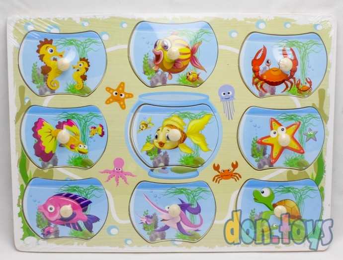 Деревянная рамка-вкладыш "Подводный мир", фото 1