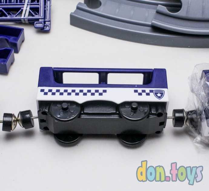Железная дорога Полиция, 92 детали, 4 машинки, арт. AU6882AB, фото 14