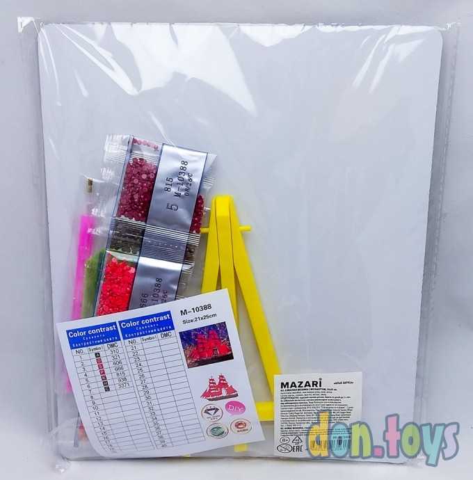 Алмазная мозаика с мольбертом, частичная выкладка, 21х25 см, арт. M-10360, фото 4