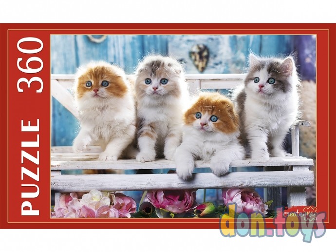 ПАЗЛЫ 360 элементов. Четыре котёнка ШТП360-4700, фото 1