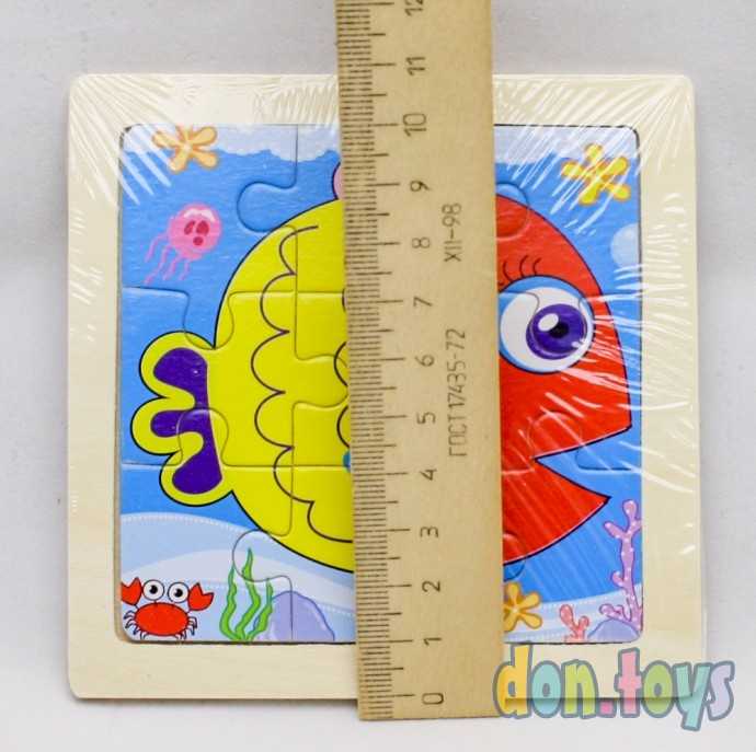 Деревянная пазл-рамка "Рыбка" (9 элементов), арт. G50, фото 3