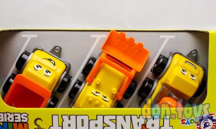 Набор строительного транспорта мини, 3 шт. в подарочной упаковке, арт. 6153, фото 2