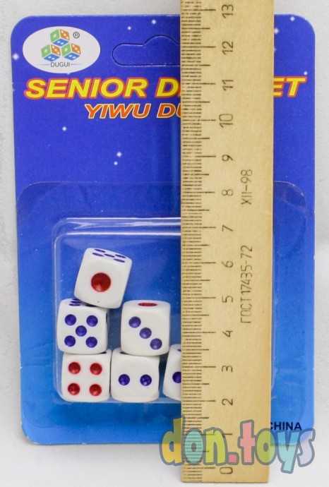 Набор игральных костей, 6 шт, 1.3 х 1.3 см, арт. 3797107, фото 2