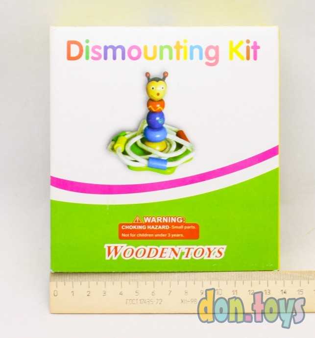 Деревянная головоломка Кольцеброс со шнурками, арт. 5312, фото 2