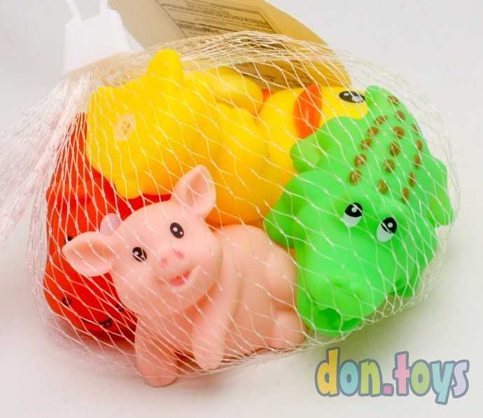 Набор резиновых игрушек для игры в ванной «Малыши», пищалки, 6 шт., арт. 2993027, фото 1