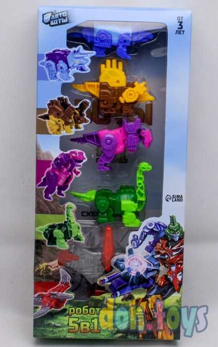 Набор роботов «Динозавры», 5 предметов, собираются в 1 робота, арт. 6831456, фото 1