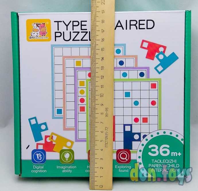 Деревянная головоломка Тетрис с карточками, фото 4