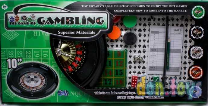 Настольная игра Казино, рулетка, 5 игр в наборе: рулетка, покер, блэк-джек, крэпс, покер на костях, фото 1