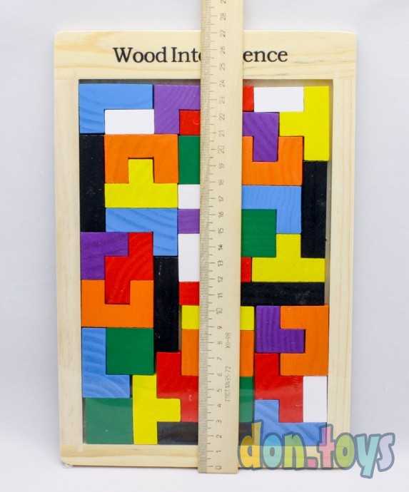 Конструктор-головоломка деревянный Тетрис, фото 3