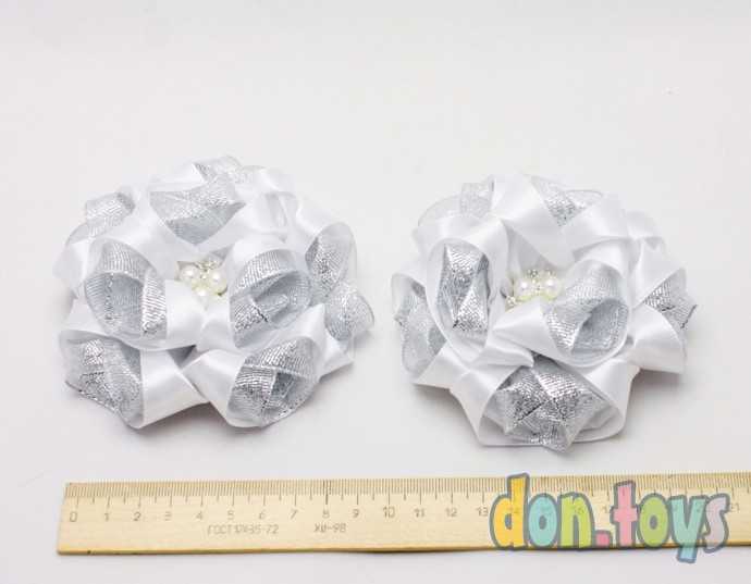 Заколки для волос Цветы из парчи и атласа, фото 2