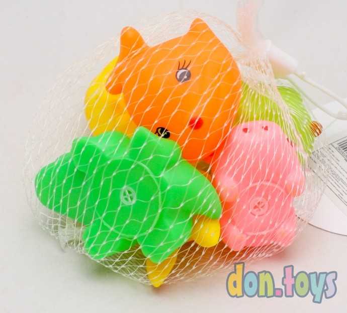 Набор резиновых игрушек для игры в ванной «Малыши 2», пищалки, 6 шт., арт.2993031, фото 3