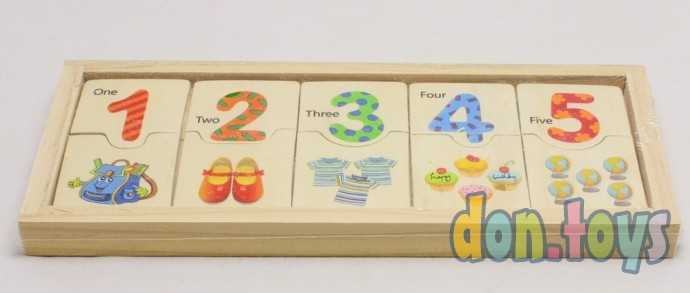 Деревянная Игрушка Половинки, домино, счет, пазлы арт. 92-54, фото 2