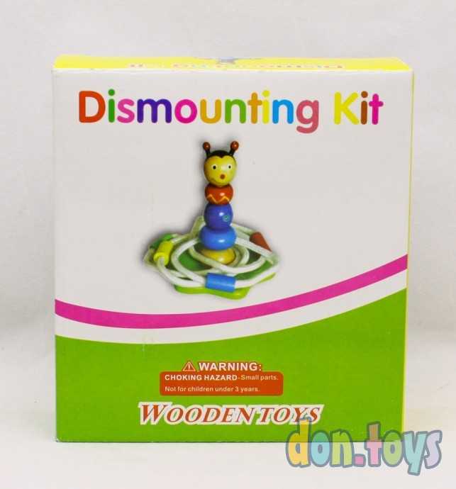 Деревянная головоломка Кольцеброс со шнурками, арт. 5312, фото 4