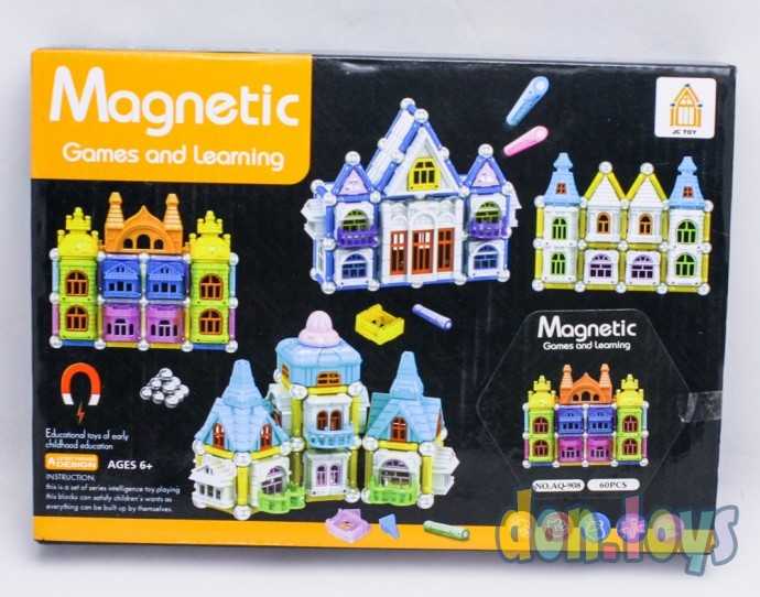 Конструктор магнитный Замок арт.AQ - 908, 60 деталей, фото 6