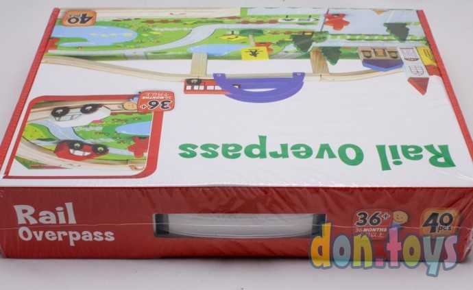 Деревянный автотрек Город, 40 деталей,, фото 4