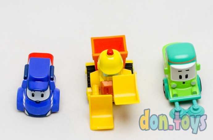 Набор металлических машинок Робкар Полли, 3 шт. (оригинал), фото 3