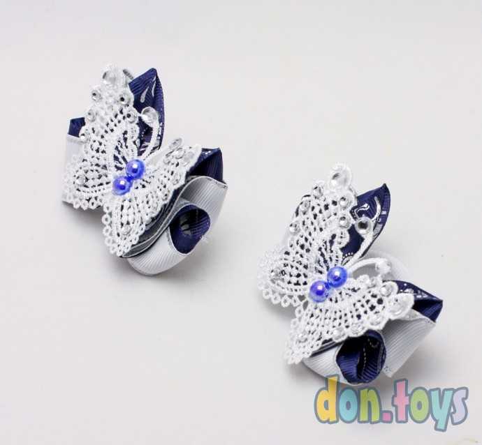 Резинки для волос Белые бабочки, 2 шт., фото 2