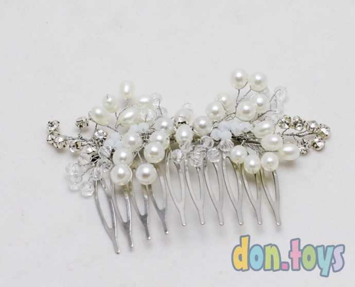 Гребень для волос с бусинами и стразами, фото 4