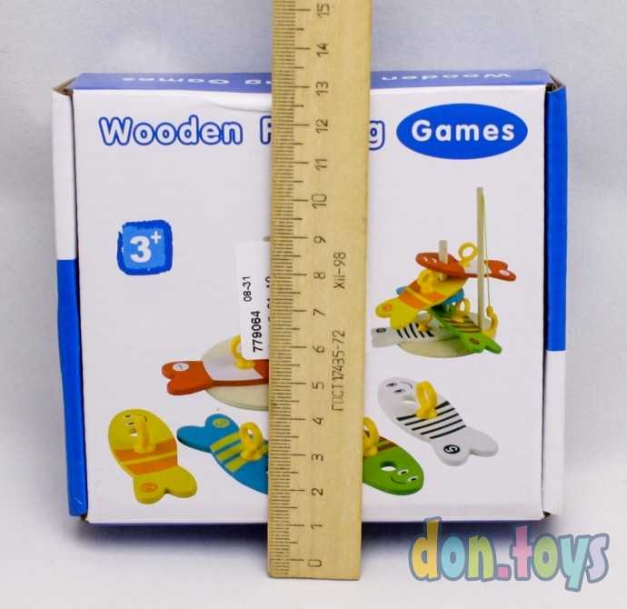Деревянная рыбалка с колечками 4 рыбки, Wooden Fishing, арт. 779064, фото 5