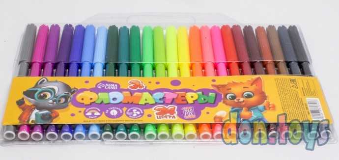 Фломастеры, 24 цвета ArtFox STUDY, вентилируемый колпачок, арт. 7581351, фото 4