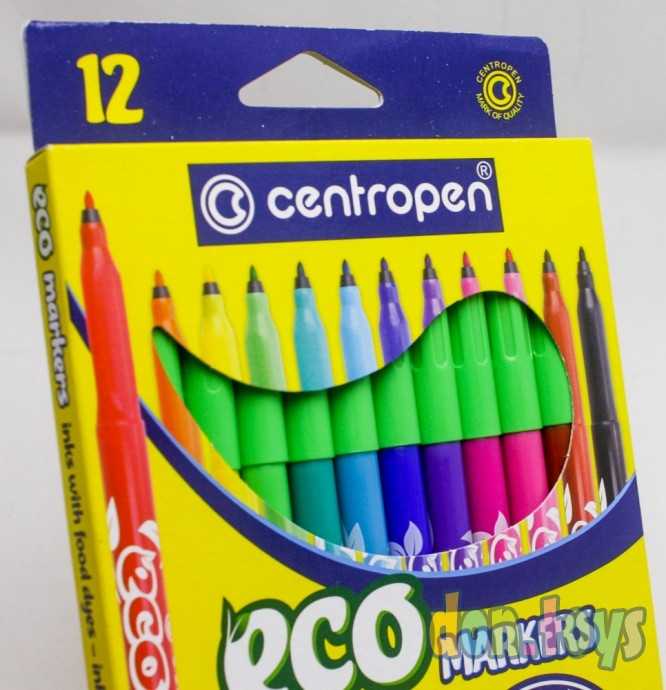 Фломастеры 12 цветов Centropen 2560 EKO, 2.0 мм пищевые чернила, , арт. 2468413, фото 2