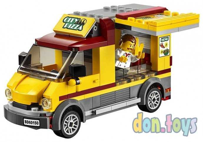 Конструктор Bela арт.10648 Urban (аналог Lego City 60150) "Фургон-пиццерия", 261 деталей, фото 7