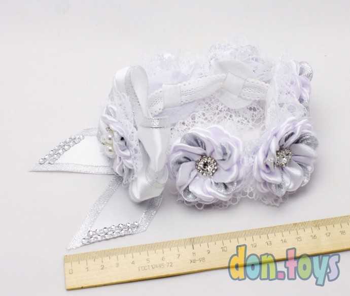 Резинка на пучок Белоснежные цветы, фото 2