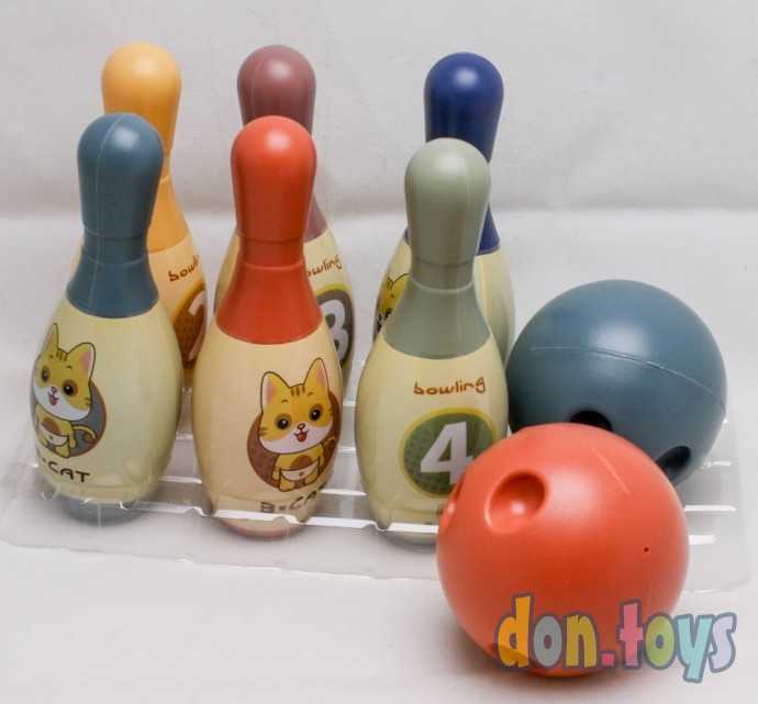 Боулинг «Котята», 6 кеглей 15х5 см, 2 мяча d=8см, арт. 7532897, фото 8