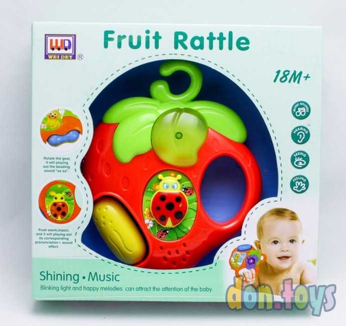 Погремушка Клубничка свет, звук, арт.WD 3692, фото 1