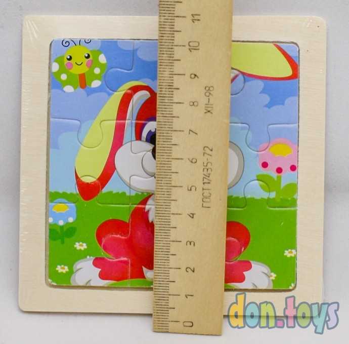 Деревянная пазл-рамка "ЗАЙКА" (9 элементов), арт. G46, фото 2